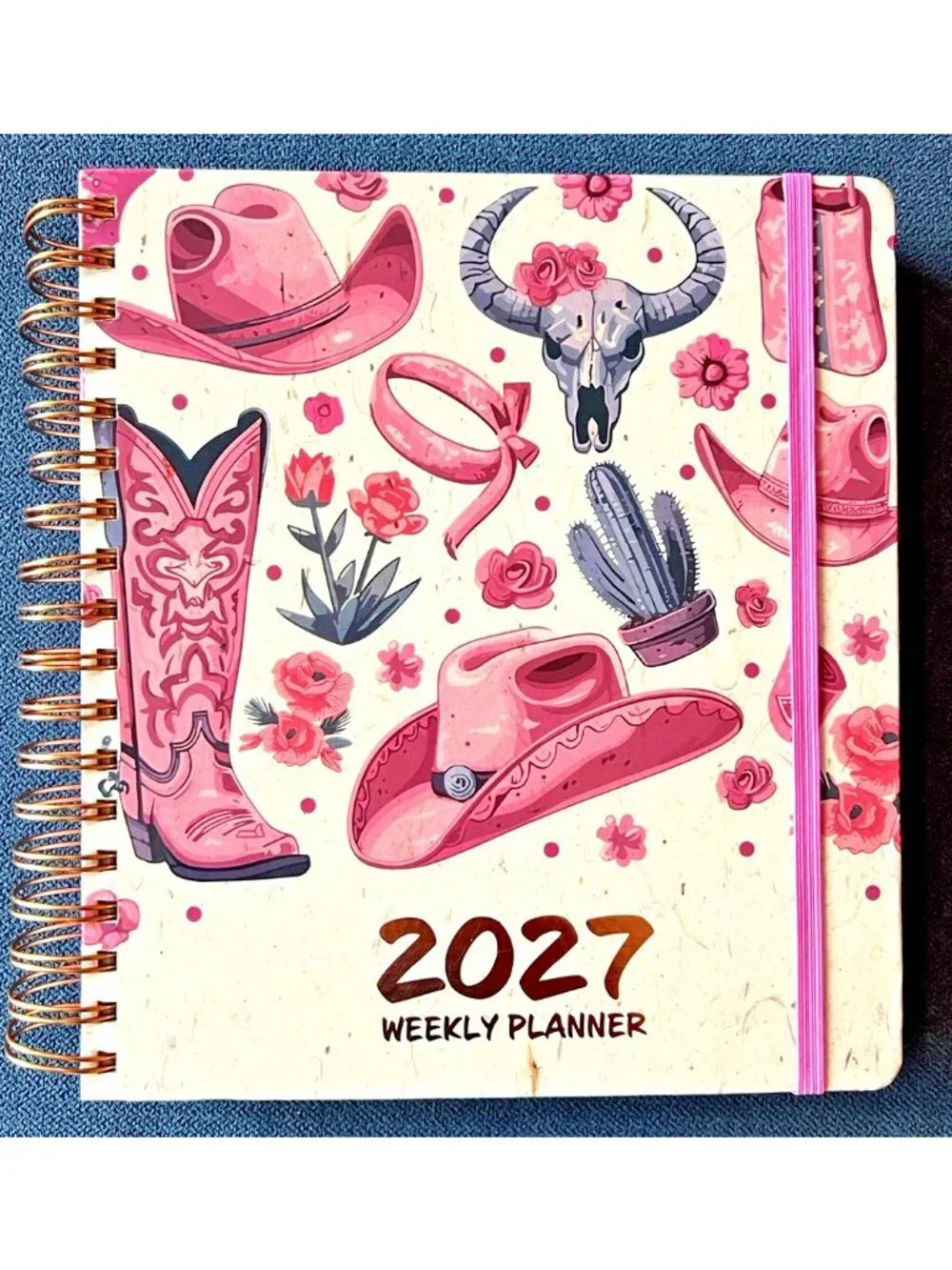 PINK COWGIRL 17 Month 2026-2027 Planner Month Day Week Organizer Planning Note